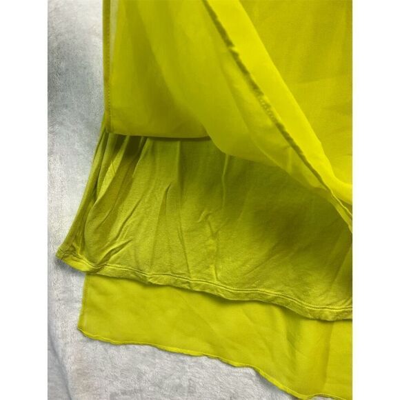 Soft Surroundings Ainsley Dress XL Chartreuse Sleeveless Knee Length Dress - Picture 2 of 6